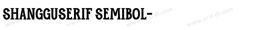 ShangguSerif Semibol字体转换